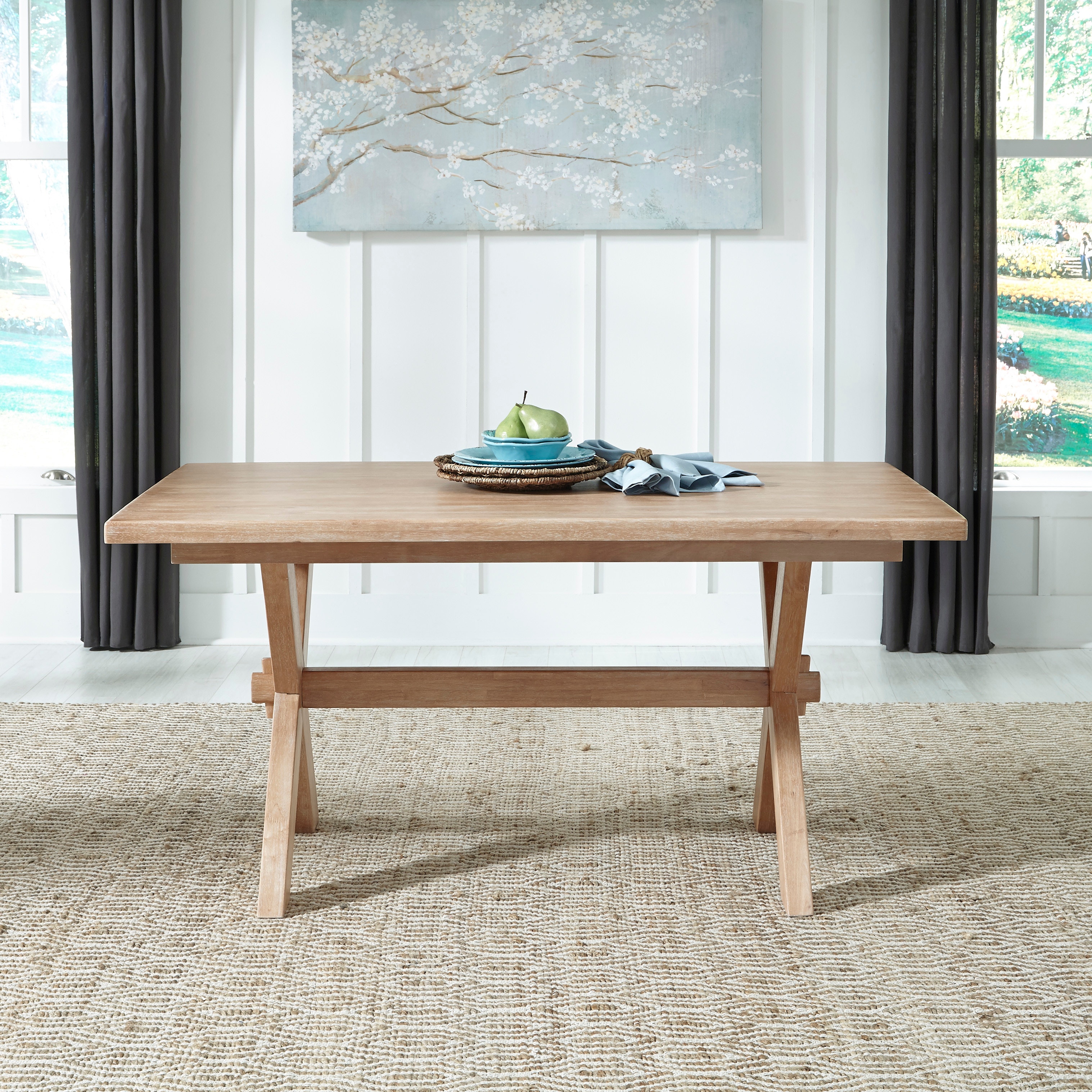 Wheaton farmhouse trestle on sale dining table